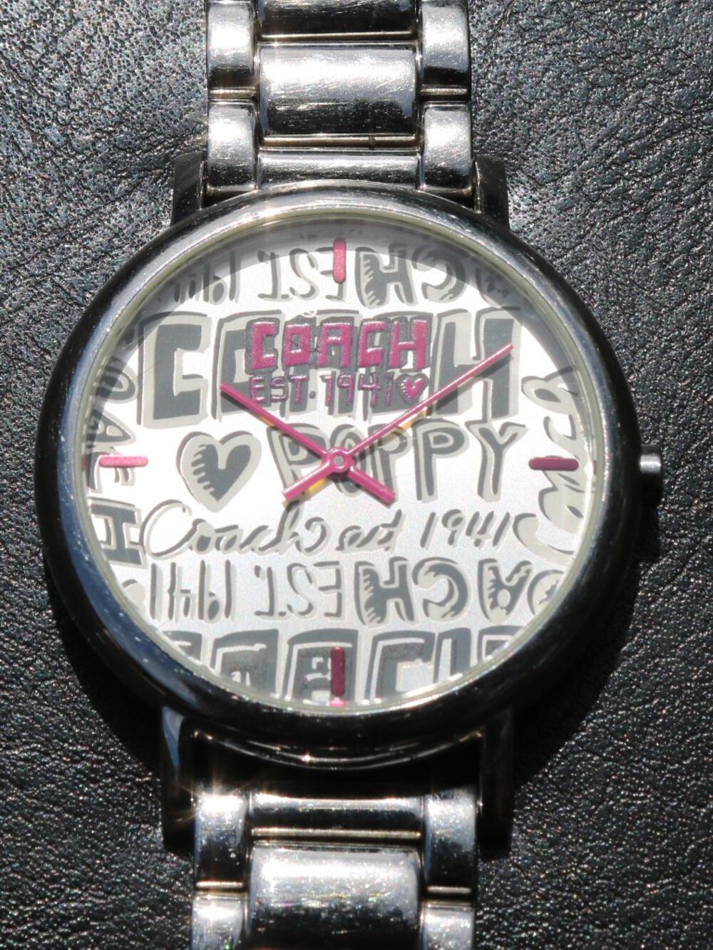 Coach Poppy Signature Graffiti Bracelet Watch